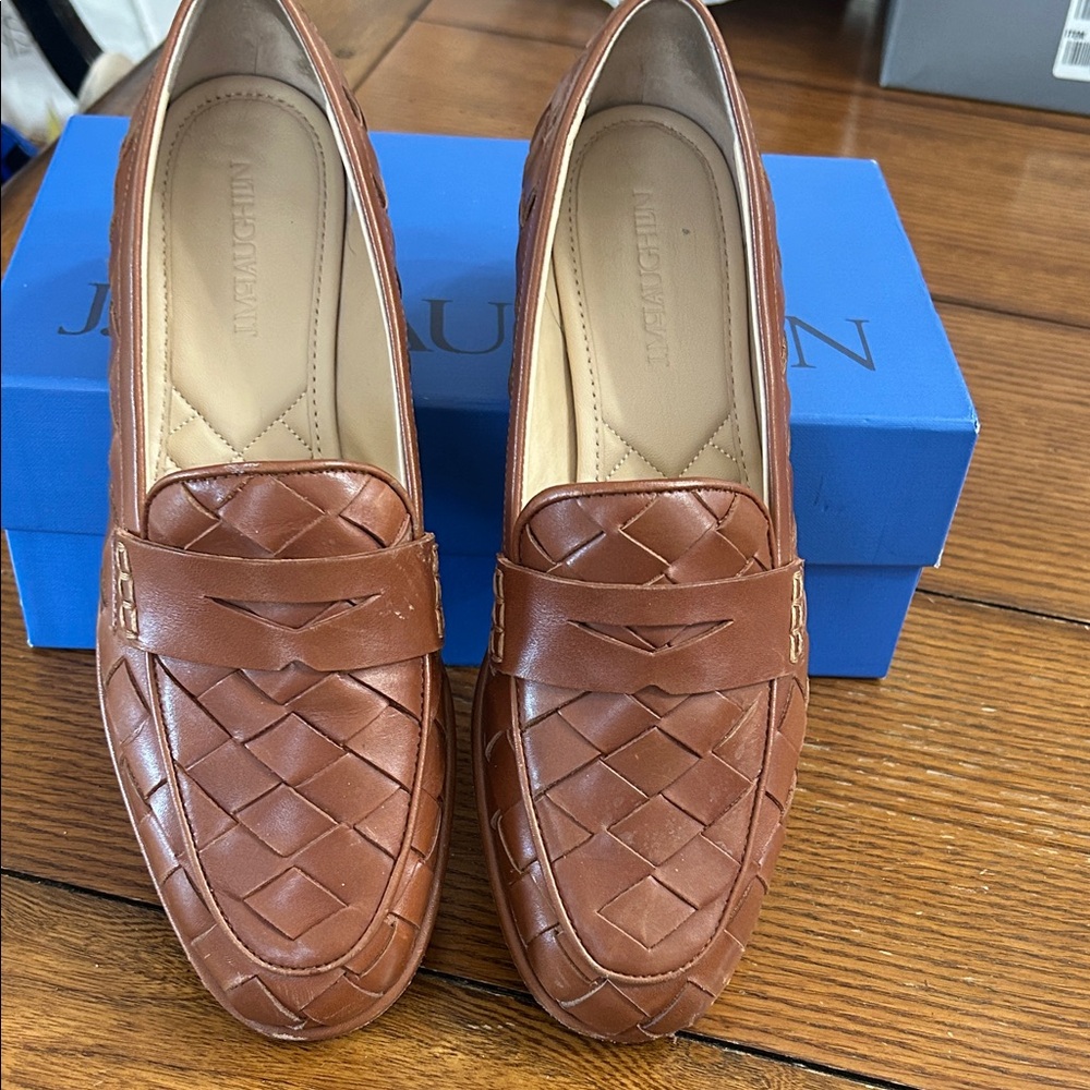 J McLaughlin Concetta Woven Leather Loafers